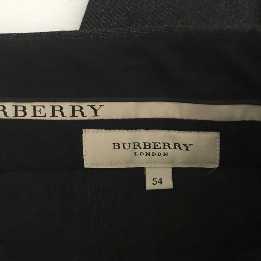 Burberry Virgin Wool Men's Charcoal Suit Jacket & Pants - Size 54